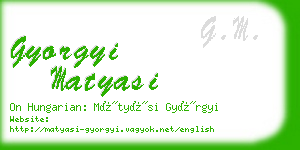 gyorgyi matyasi business card